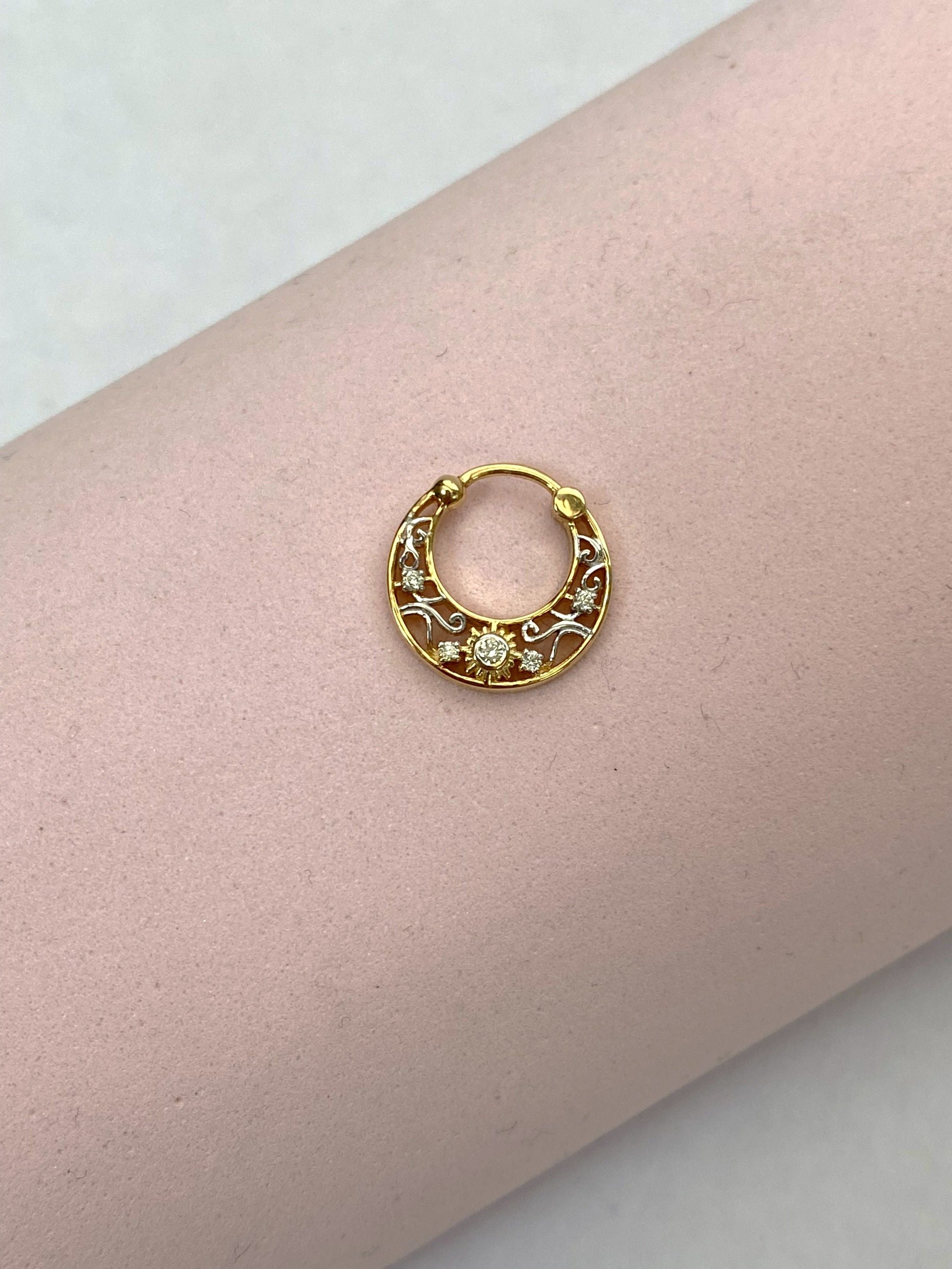 Filigree Sun Septum Ring