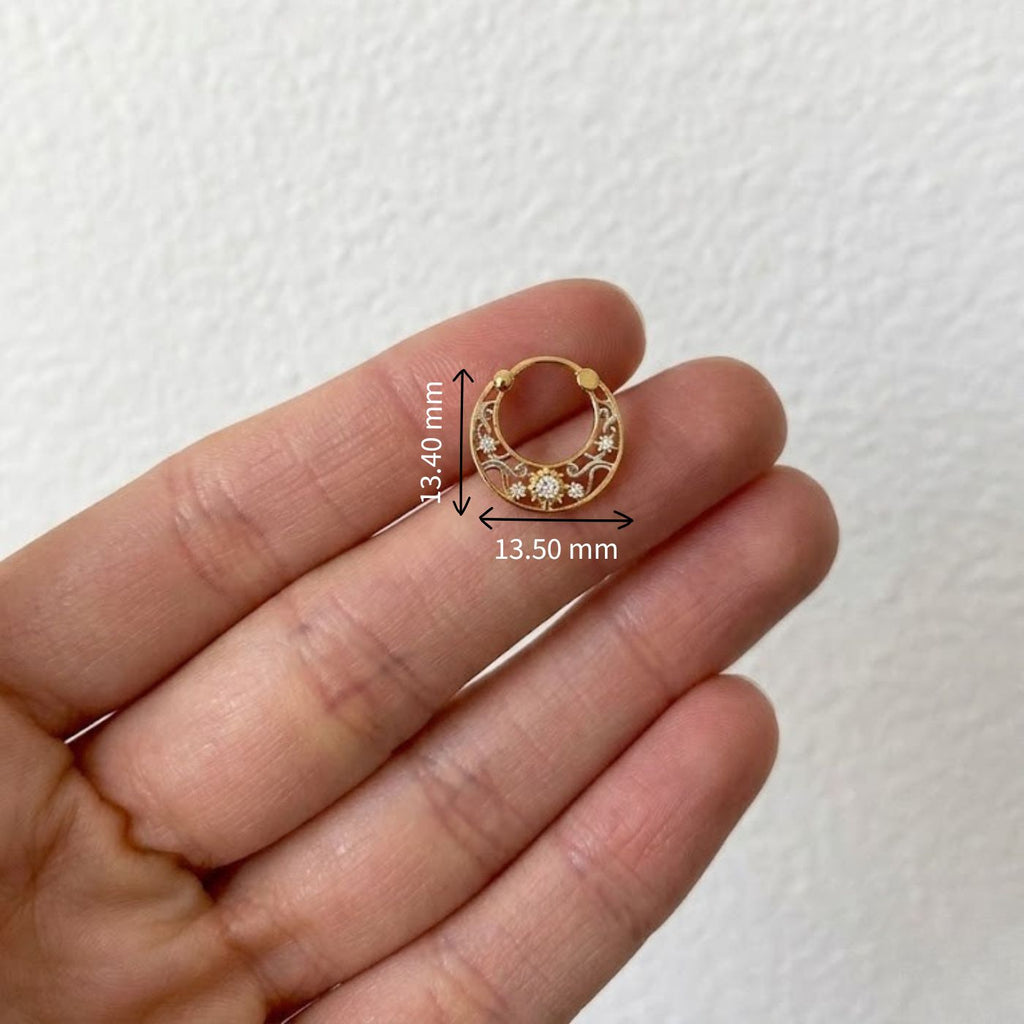 Filigree Sun Septum Ring
