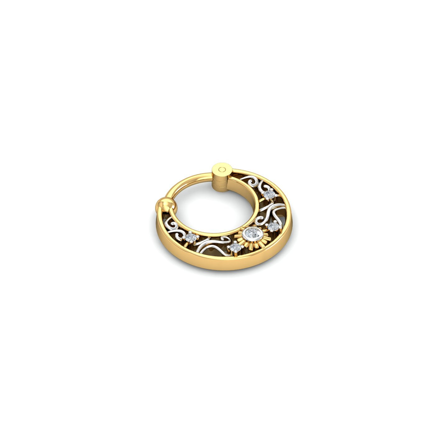Filigree Sun Septum Ring