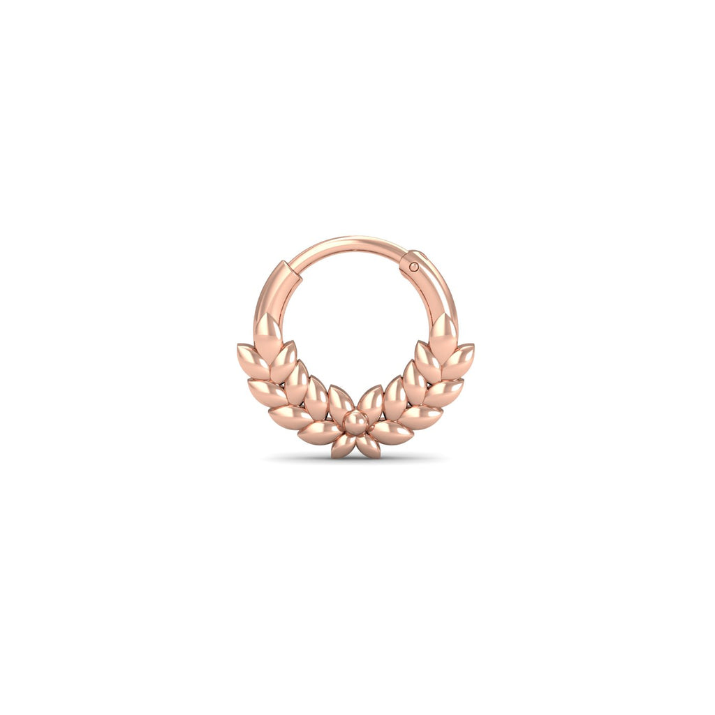 Rosy Leaf Septum Ring