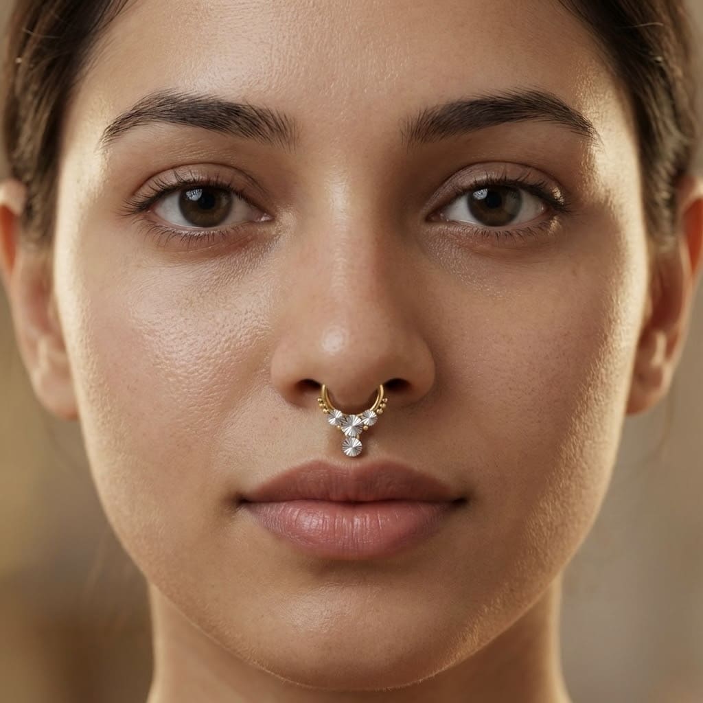 Gold Orb Septum Ring