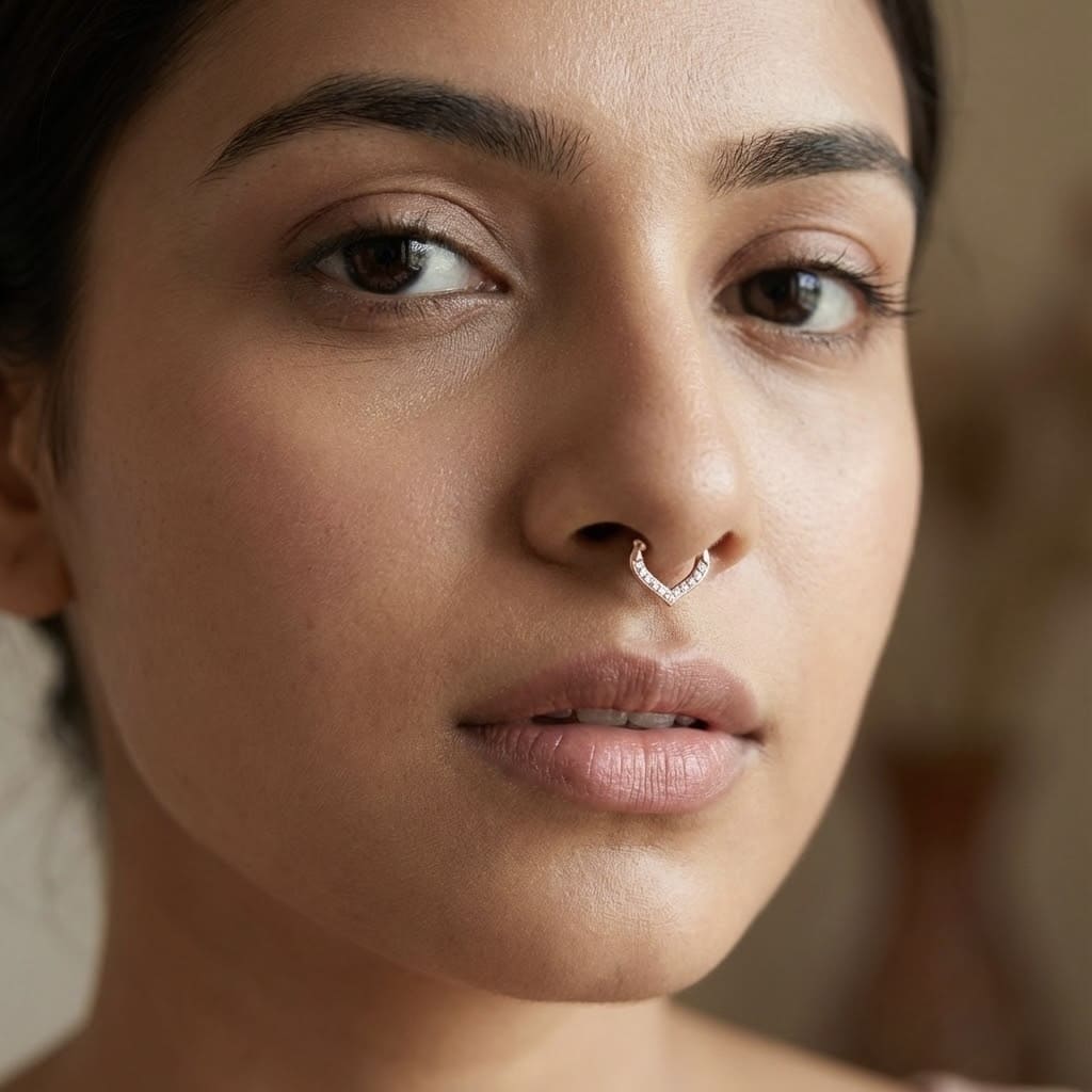 Trendy Rose Septum Ring