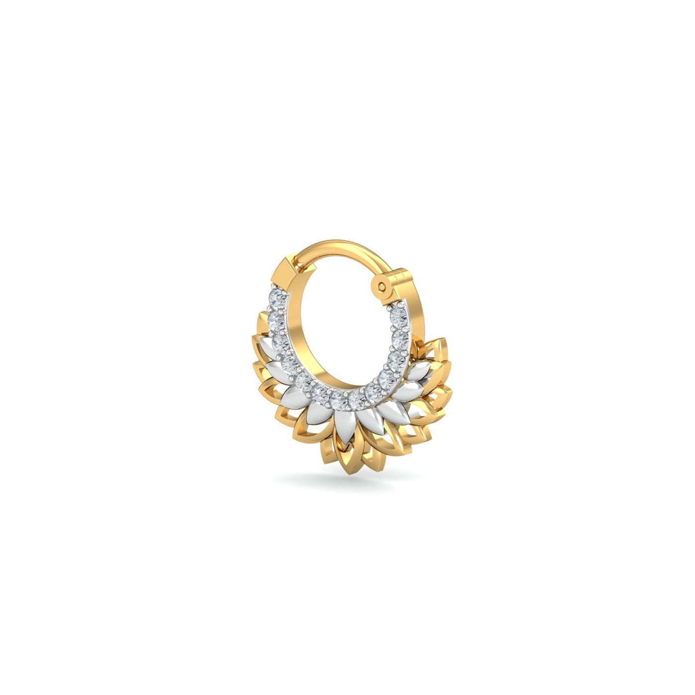 Leafy Gold Septum Ring