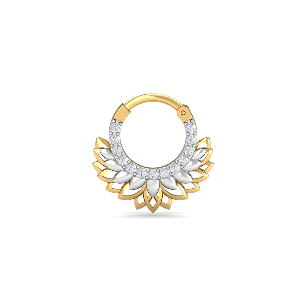 Leafy Gold Septum Ring