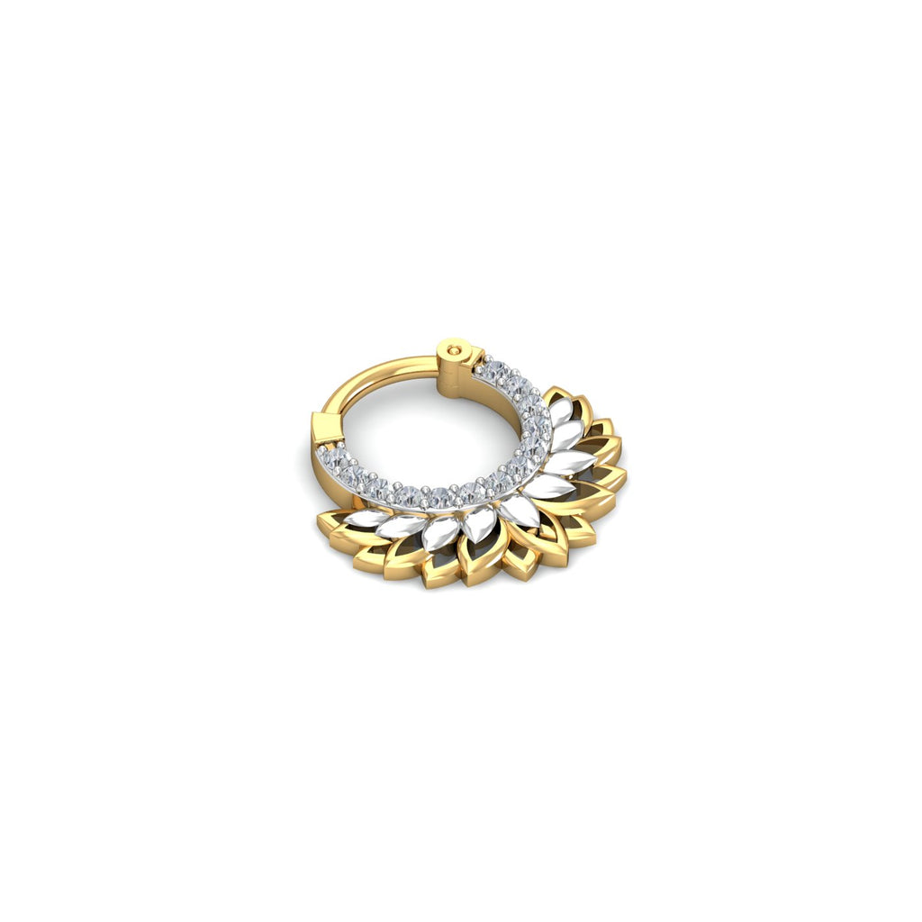 Leafy Gold Septum Ring