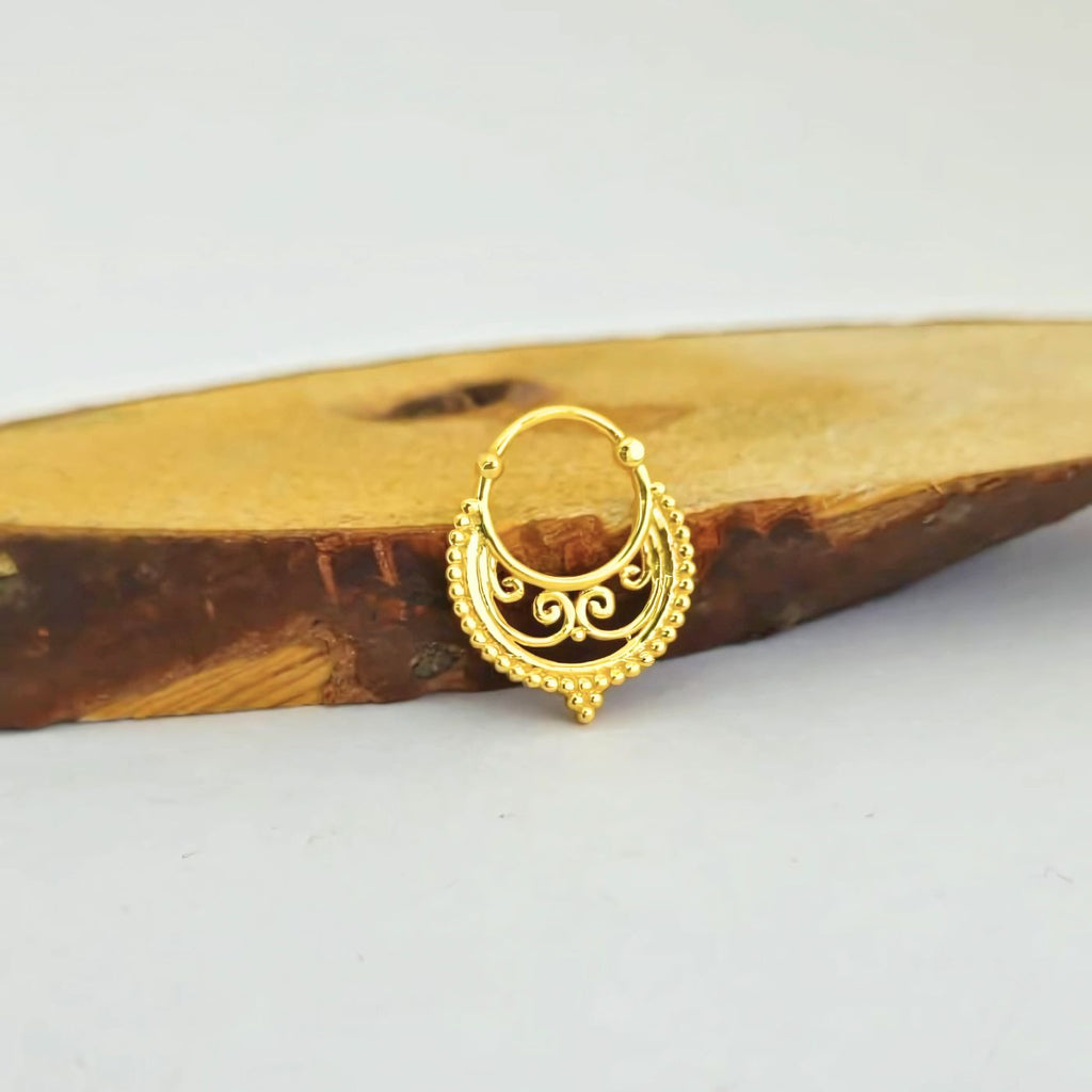 Tribal Gold Septum Ring
