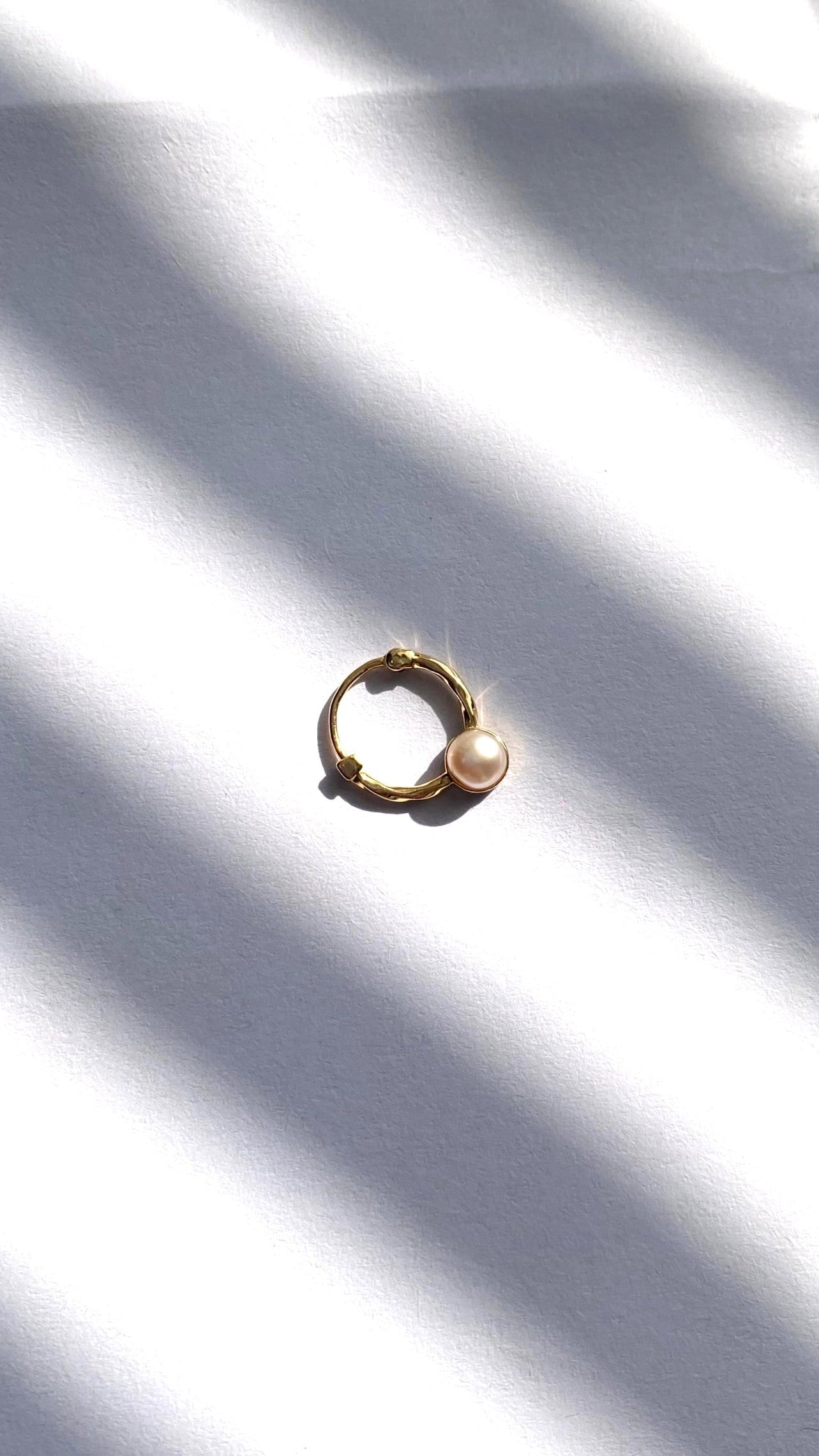Twisted Pearl Septum Ring