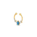 Pear Topaz Faux Septum Ring