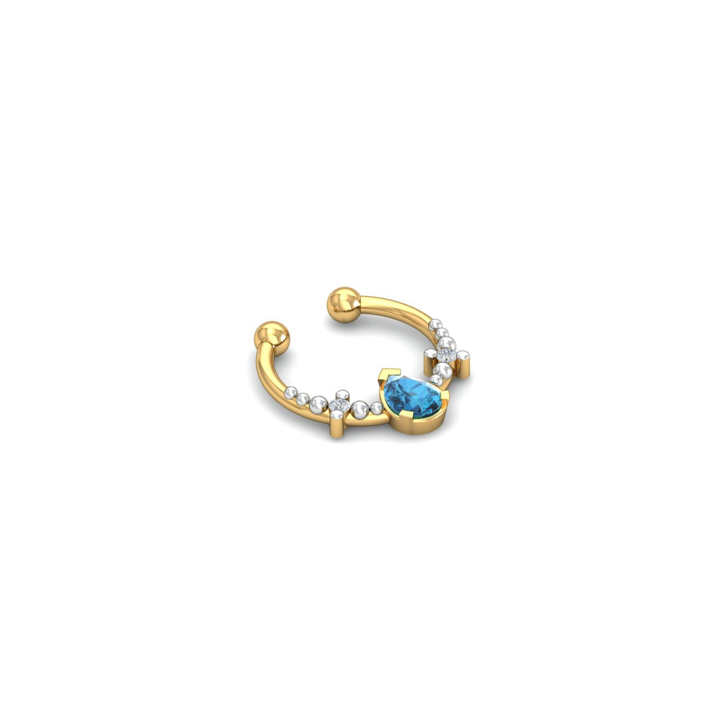 Pear Topaz Faux Septum Ring