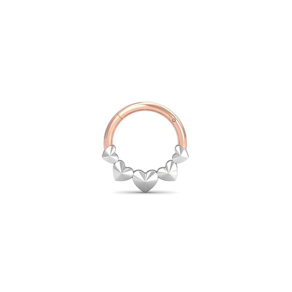 Hearts Septum Ring