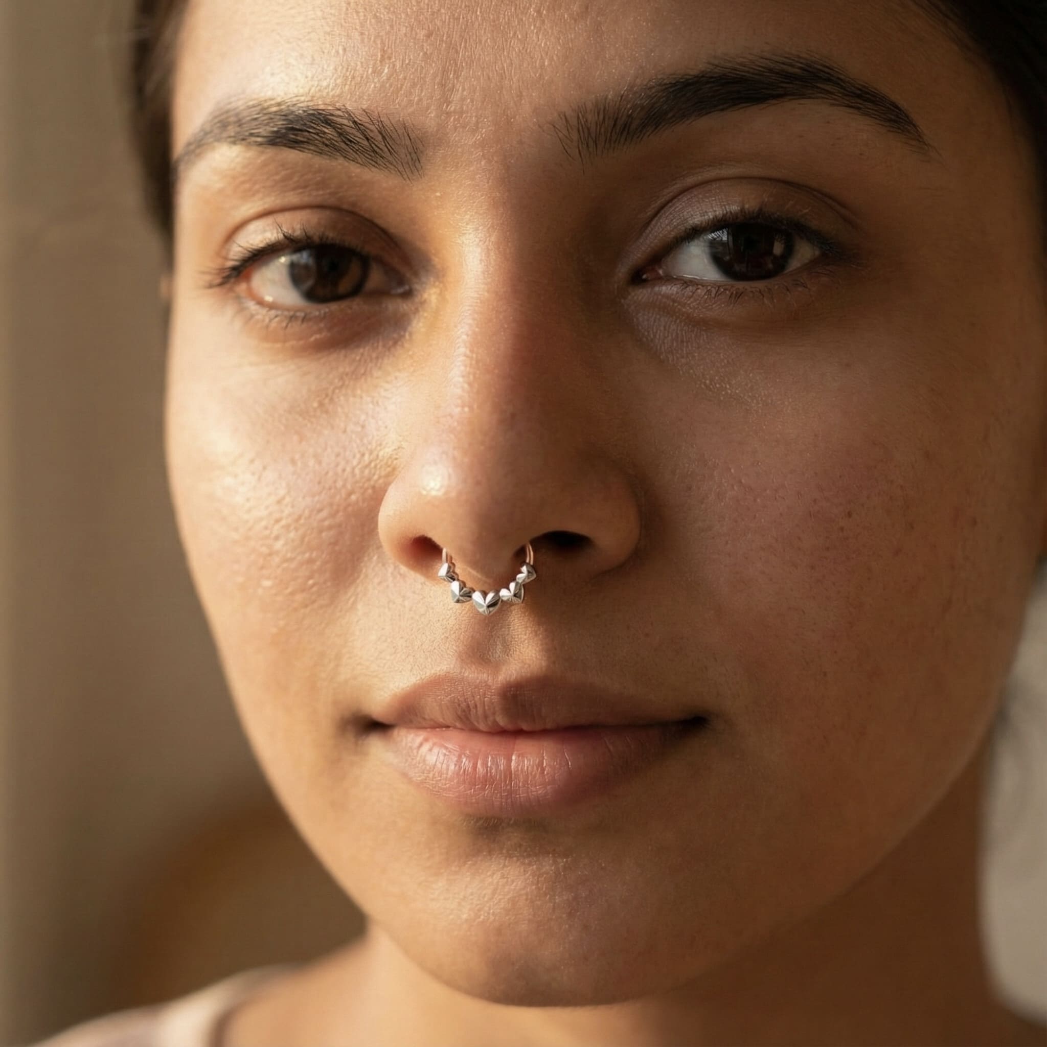 Hearts Septum Ring