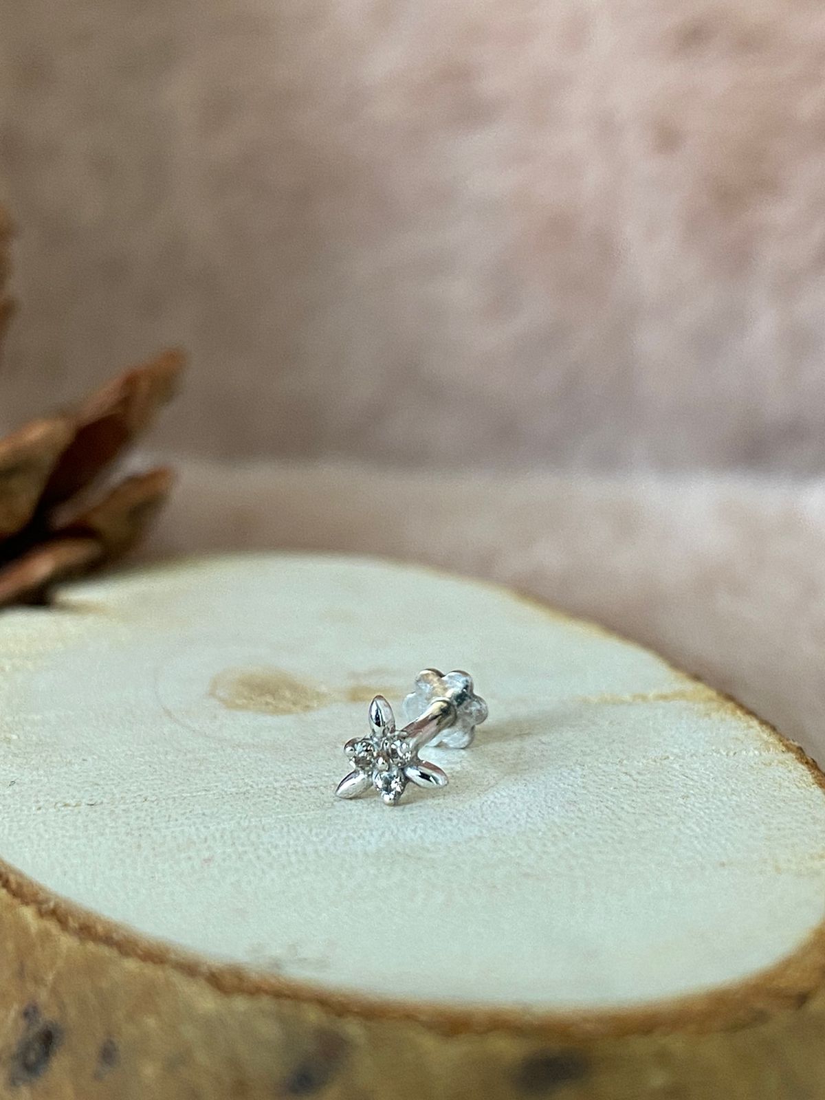 Triangular 0.03 Carat Nose Stud