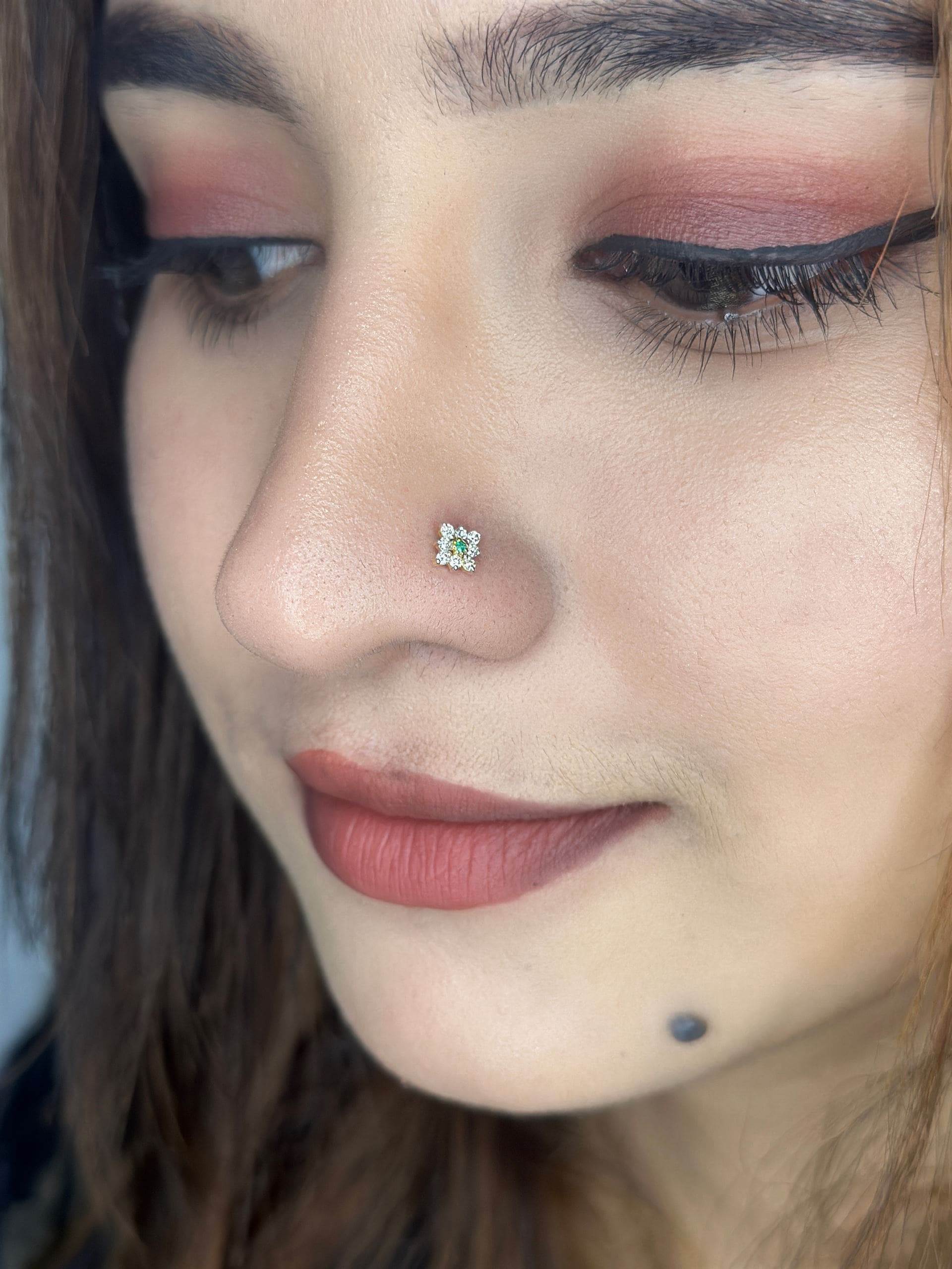 Shagun Emerald Nose Stud