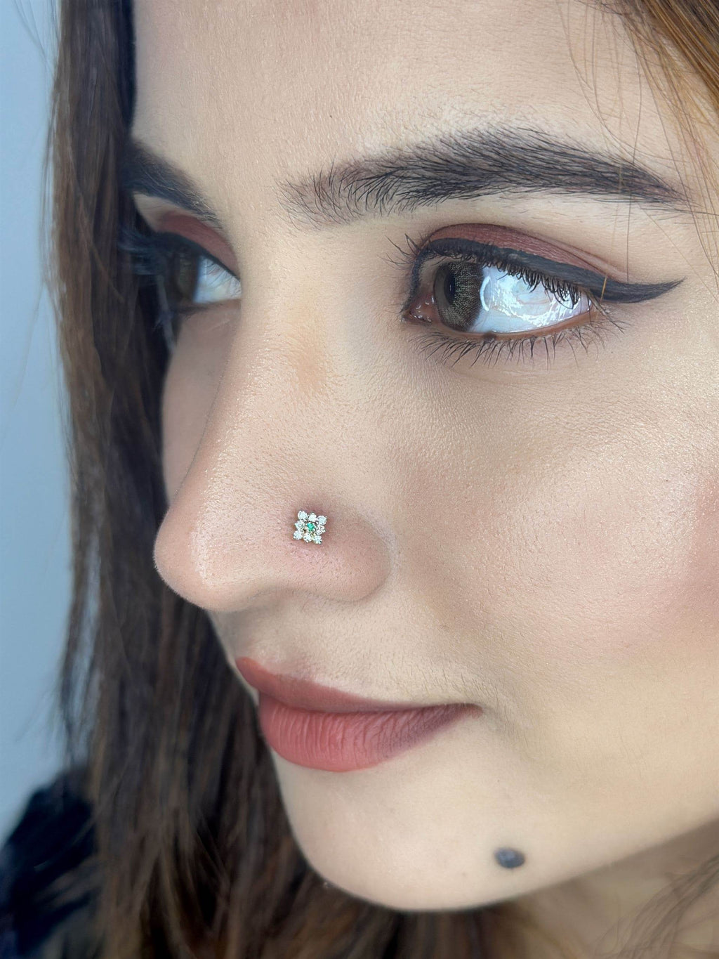 Shagun Emerald Nose Stud