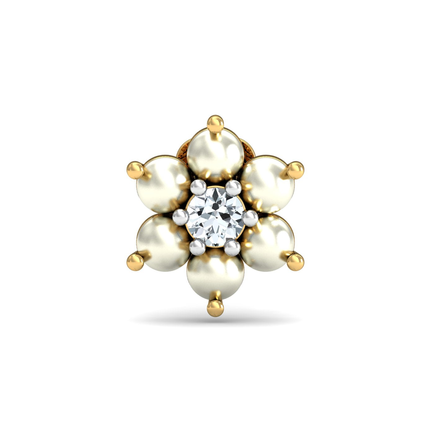 White Floret Nose Stud