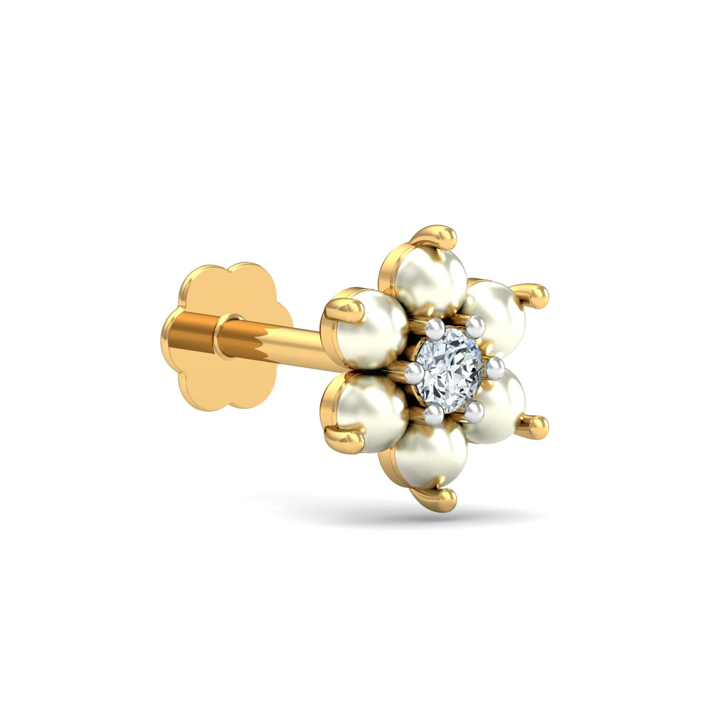 White Floret Nose Stud