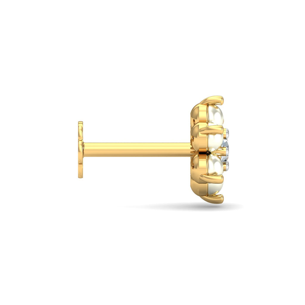 White Floret Nose Stud