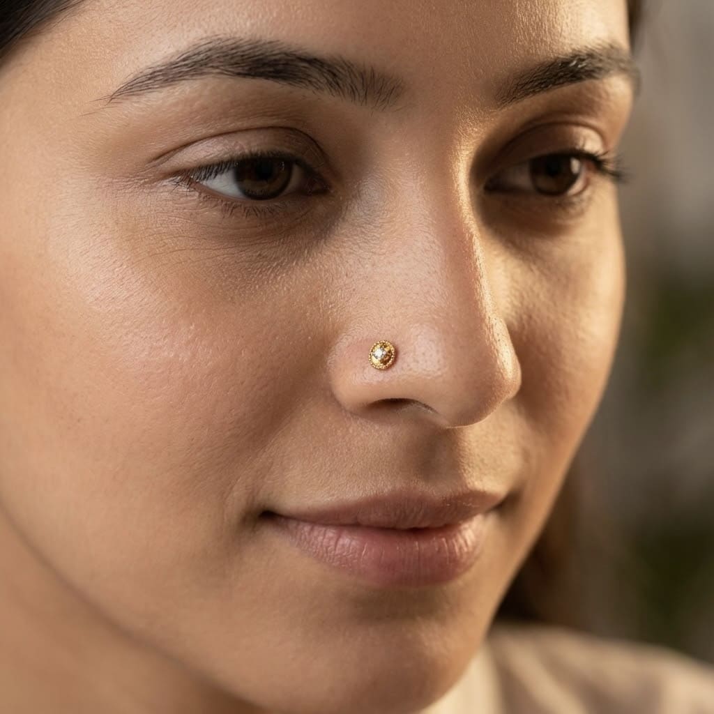 Diamond Hemisphere Nose Stud