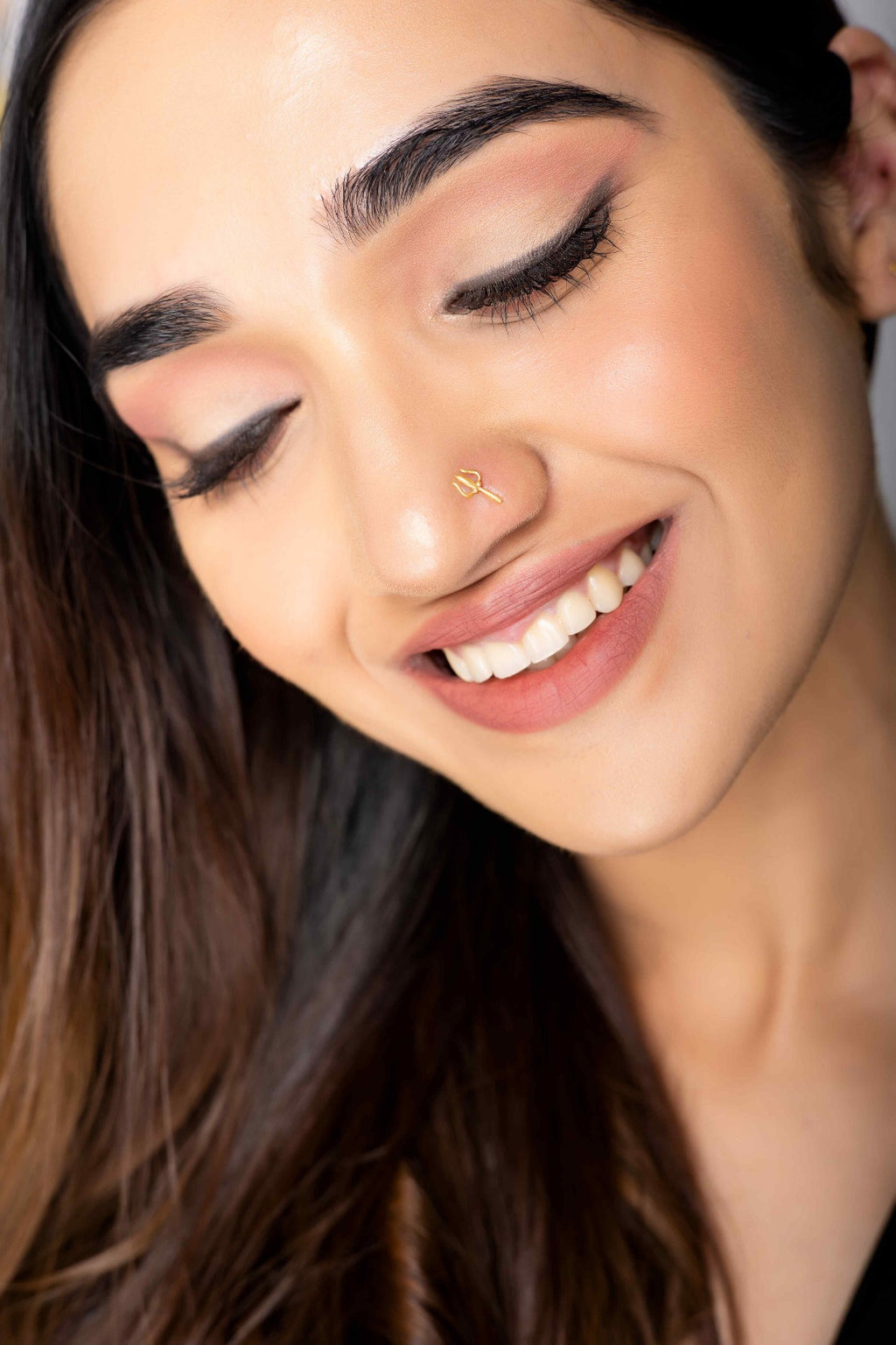 Trident Gold Nose Stud