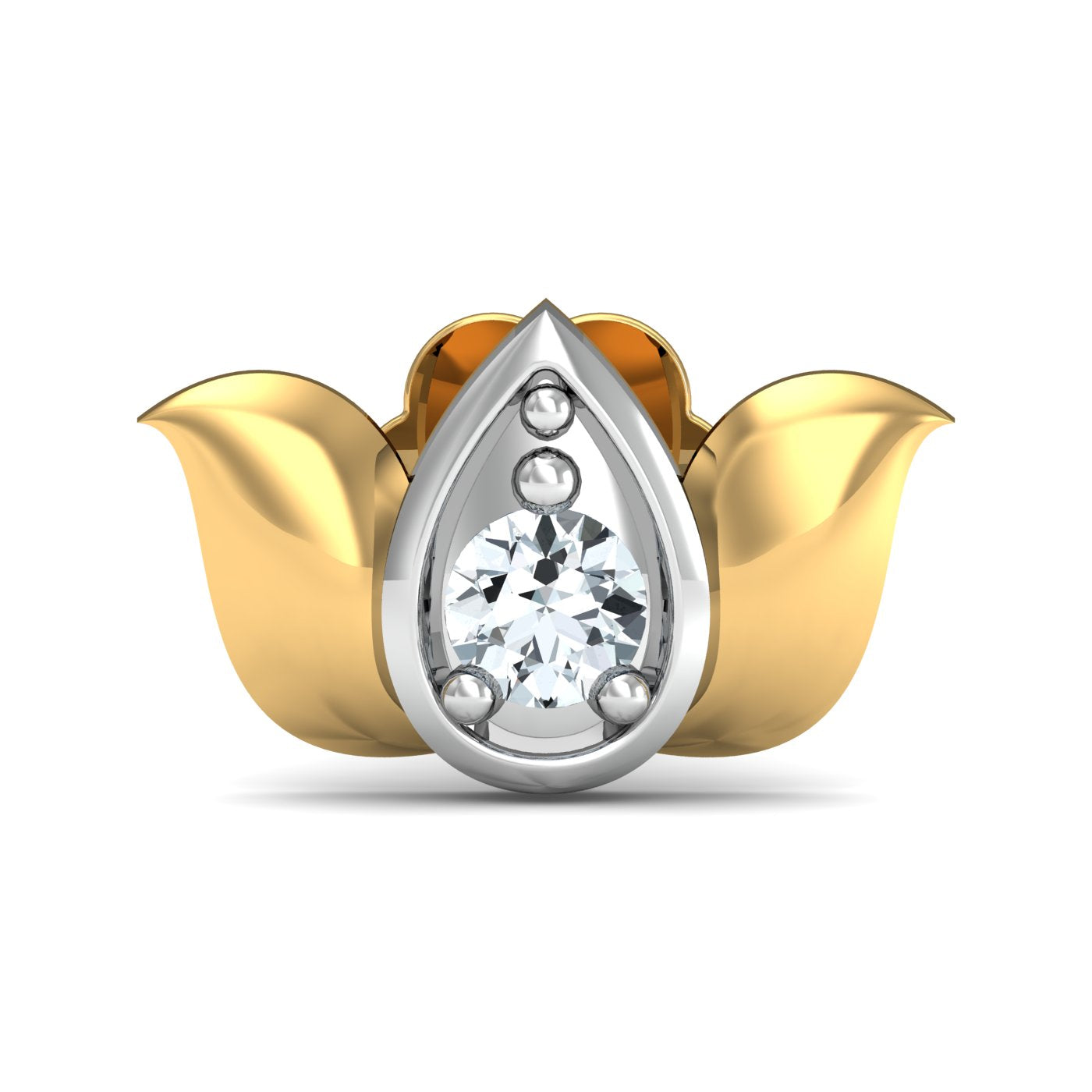 Lotus Studded Nose Stud
