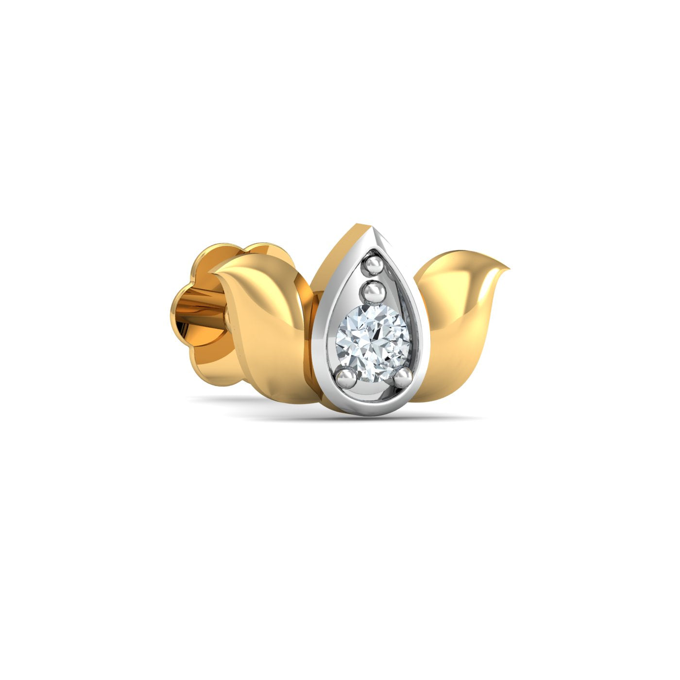 Lotus Studded Nose Stud