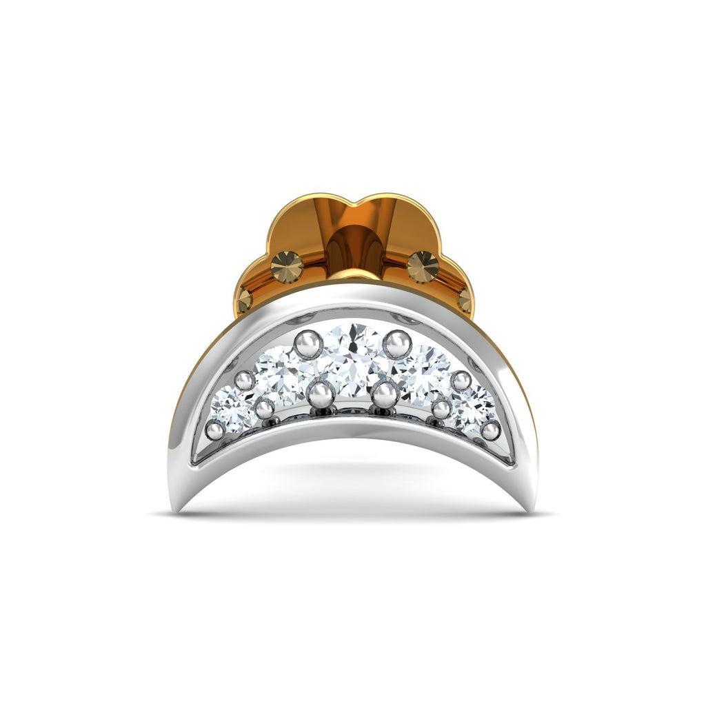 Crescent Studded nose stud
