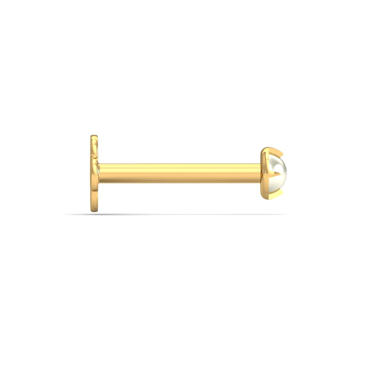 Ashen 2 mm Round Pearl Nose Stud