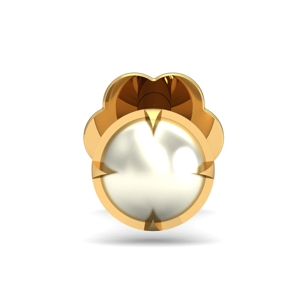 Ashen 3 mm Round Pearl Nose Stud