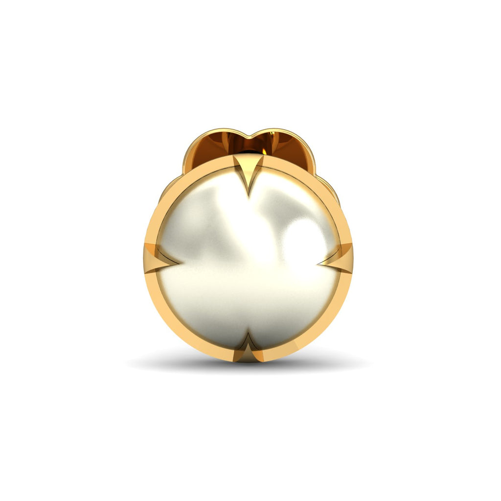 Ashen 4 mm Round Pearl Nose Stud