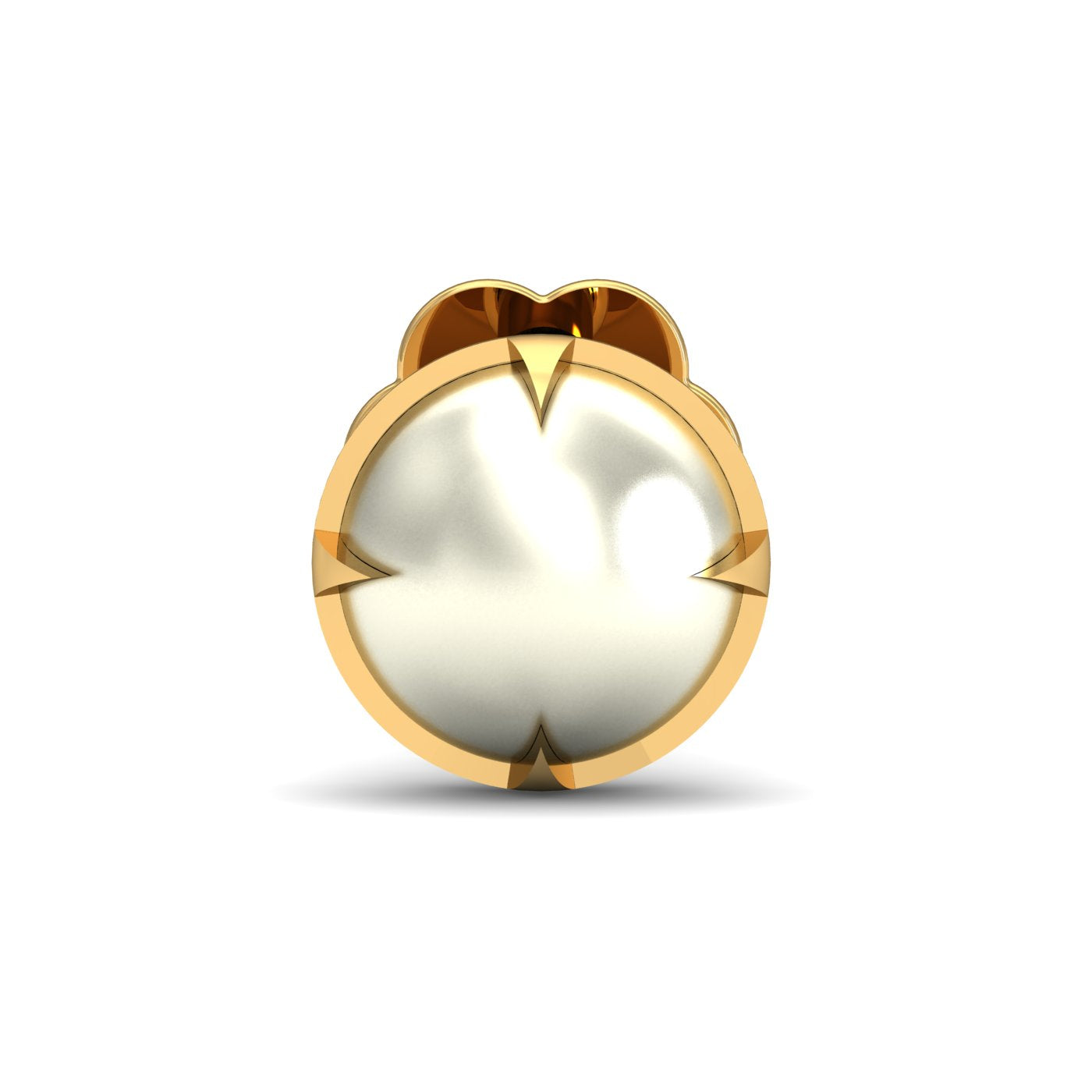 Ashen 4 mm Round Pearl Nose Stud