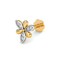 Sepals Diamond Nose Stud
