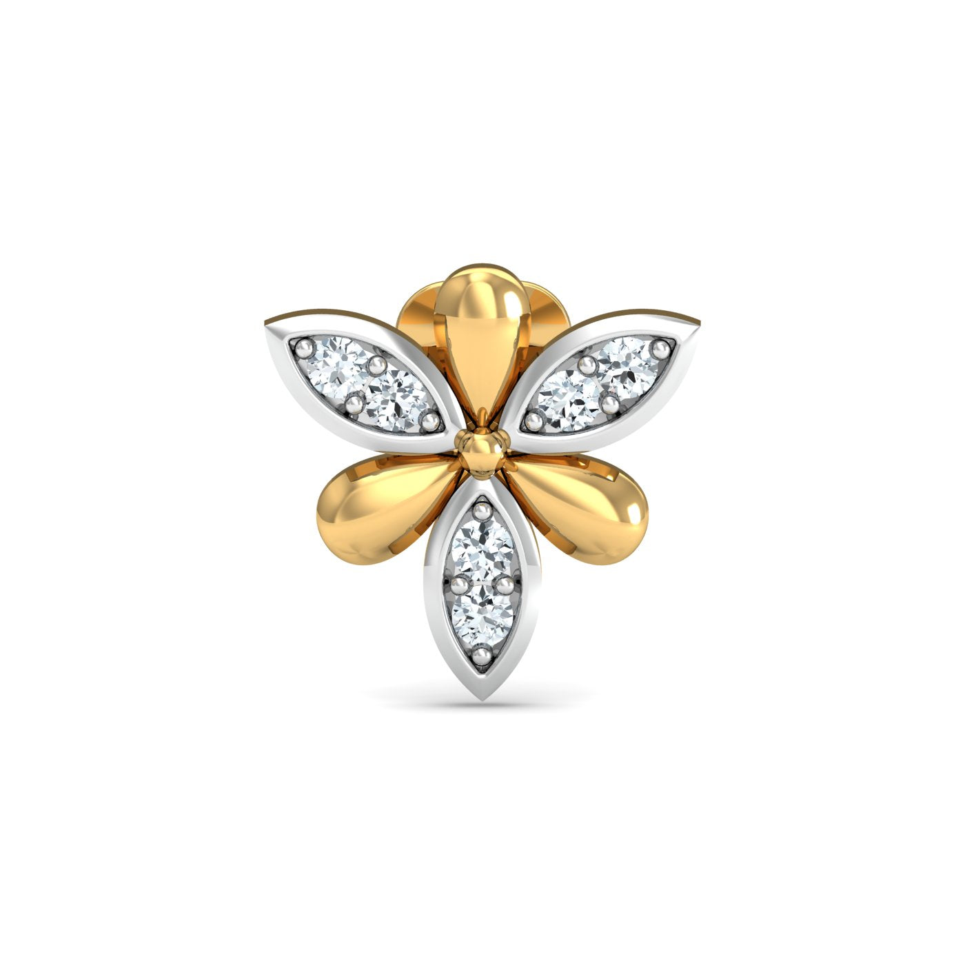Sepals Diamond Nose Stud
