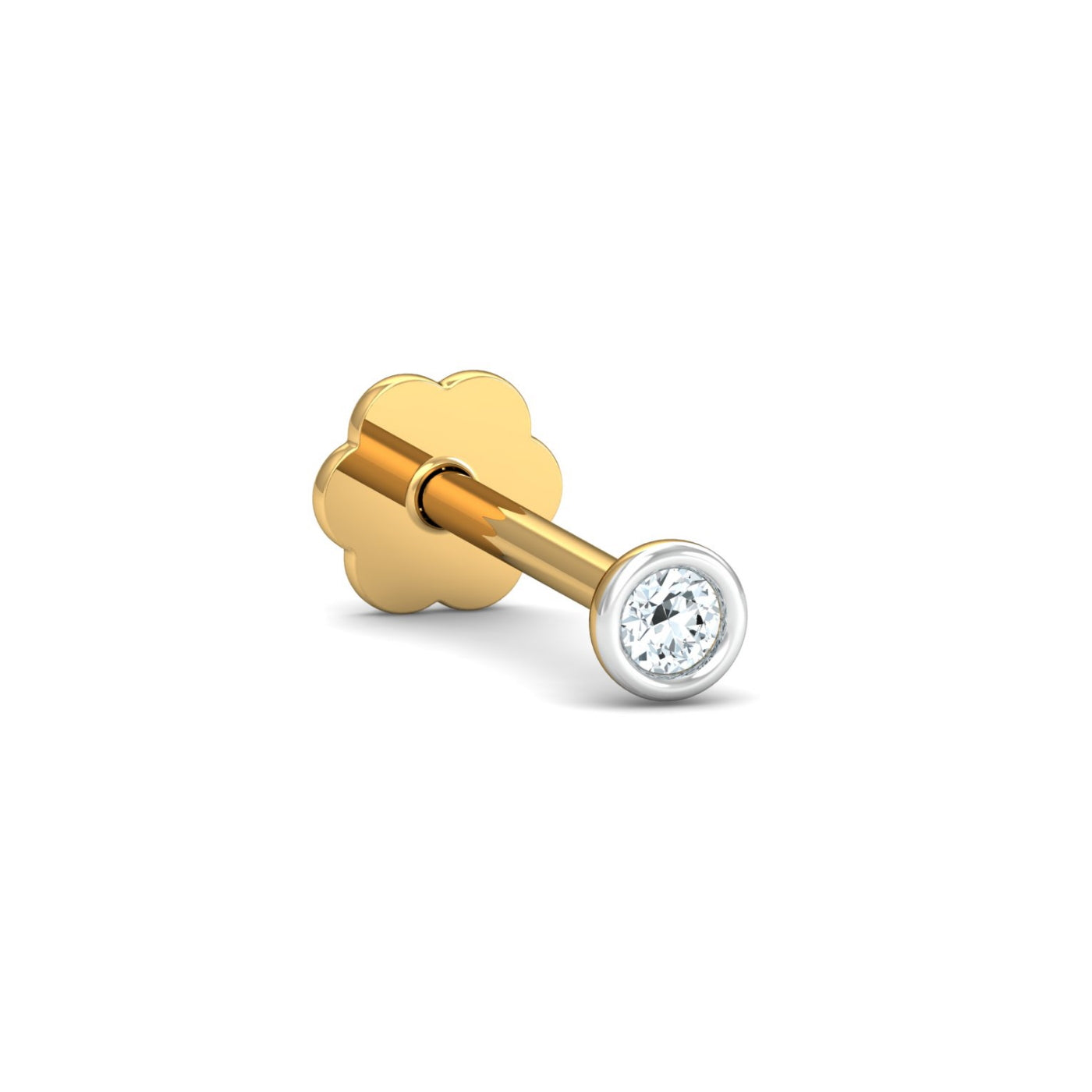 Bezel 2 Cent Nose Stud