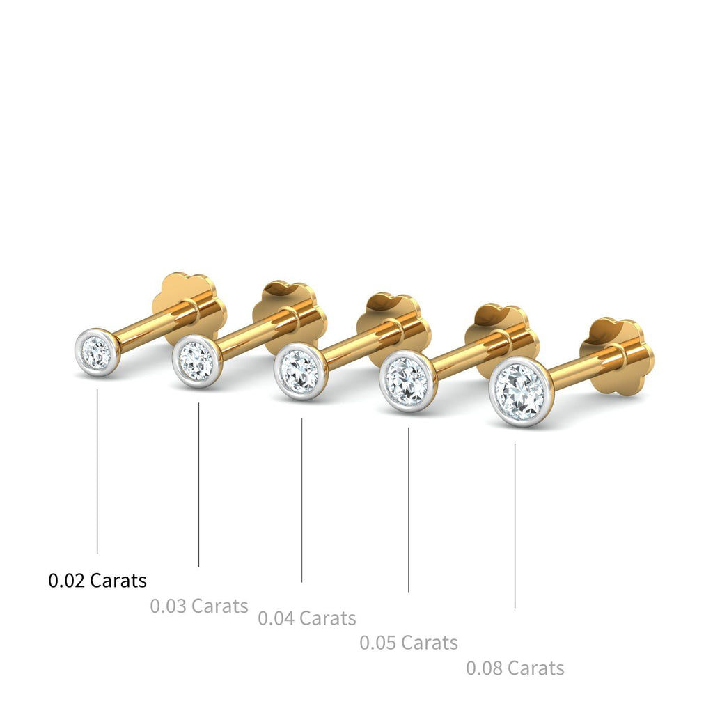Bezel 2 Cent Nose Stud