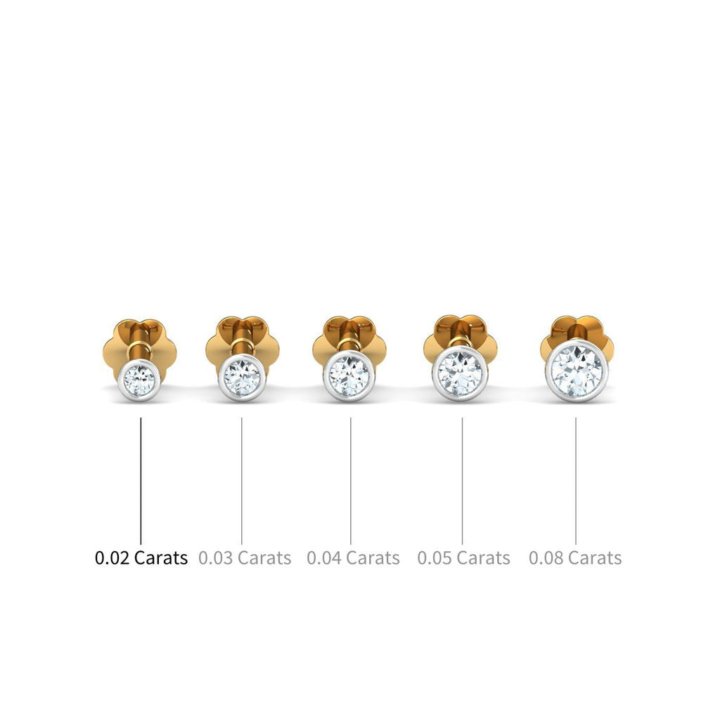 Bezel 2 Cent Nose Stud