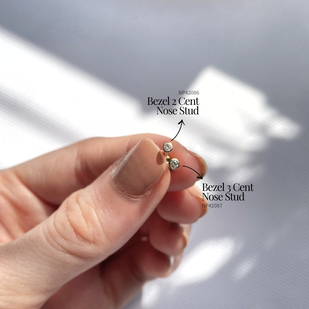 Bezel 3 Cent Nose Stud