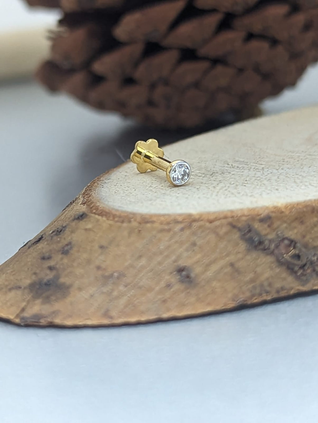 Bezel 3 Cent Nose Stud