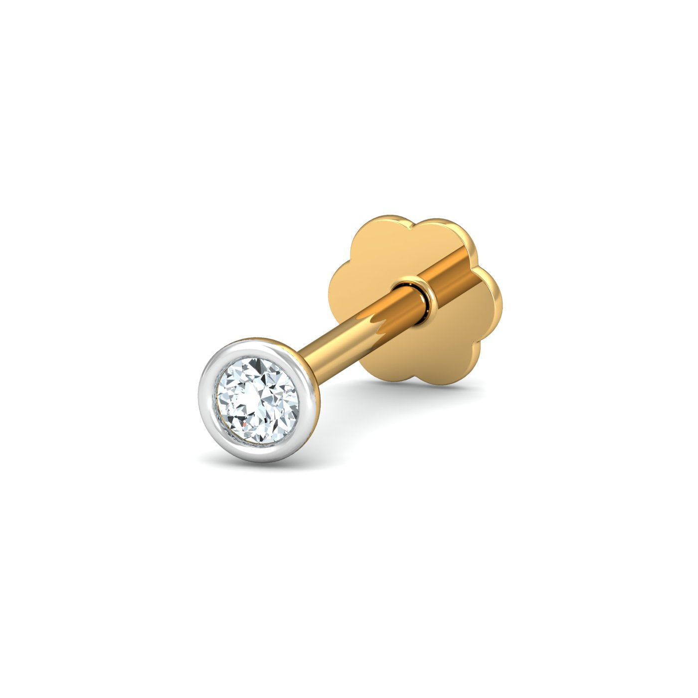 Bezel 3 Cent Nose Stud