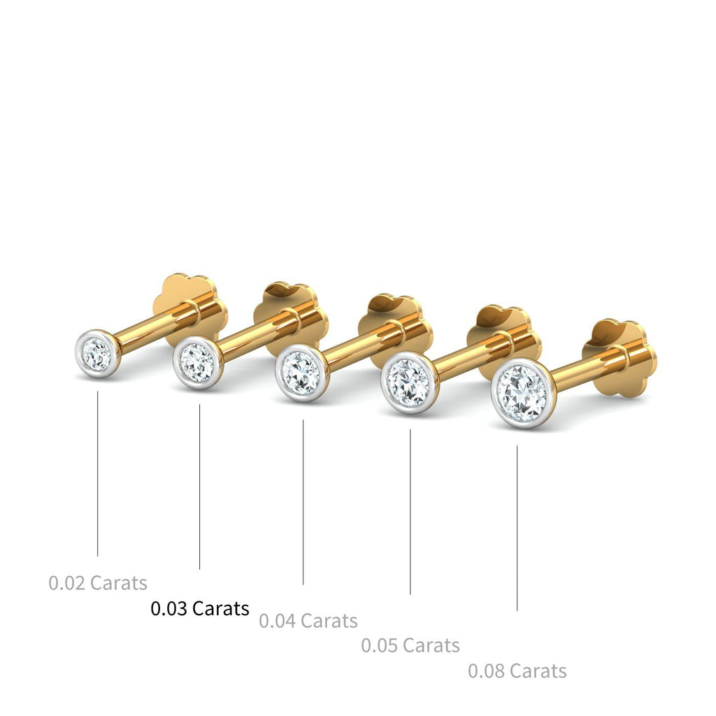 Bezel 3 Cent Nose Stud