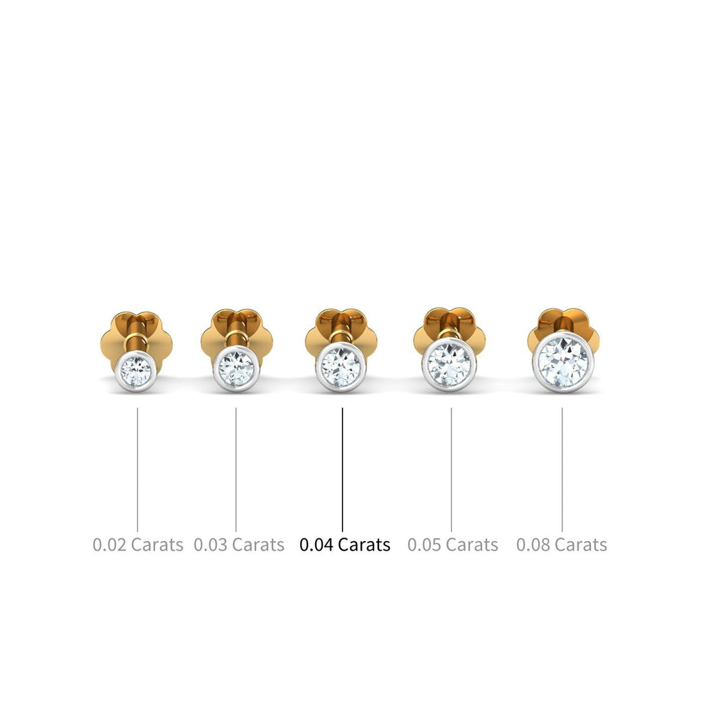 Bezel 4 Cent Nose Stud