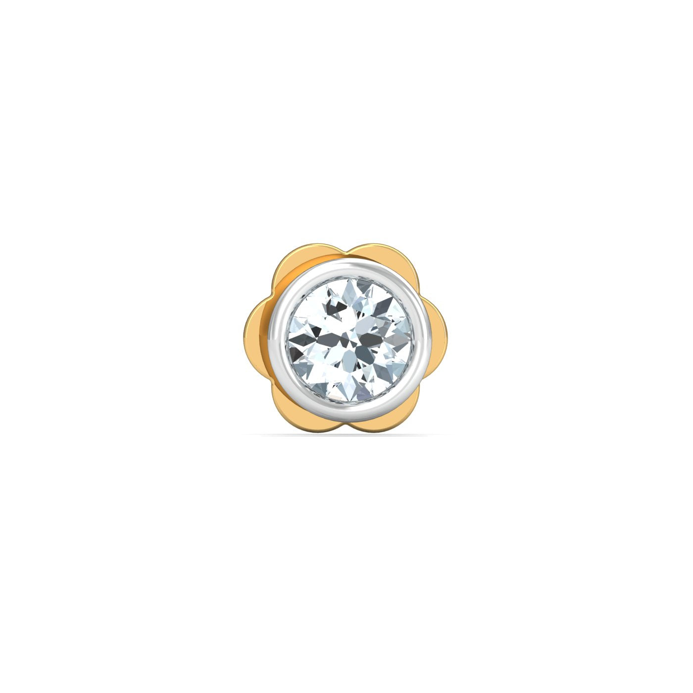 Bezel 5 Cent Nose Stud