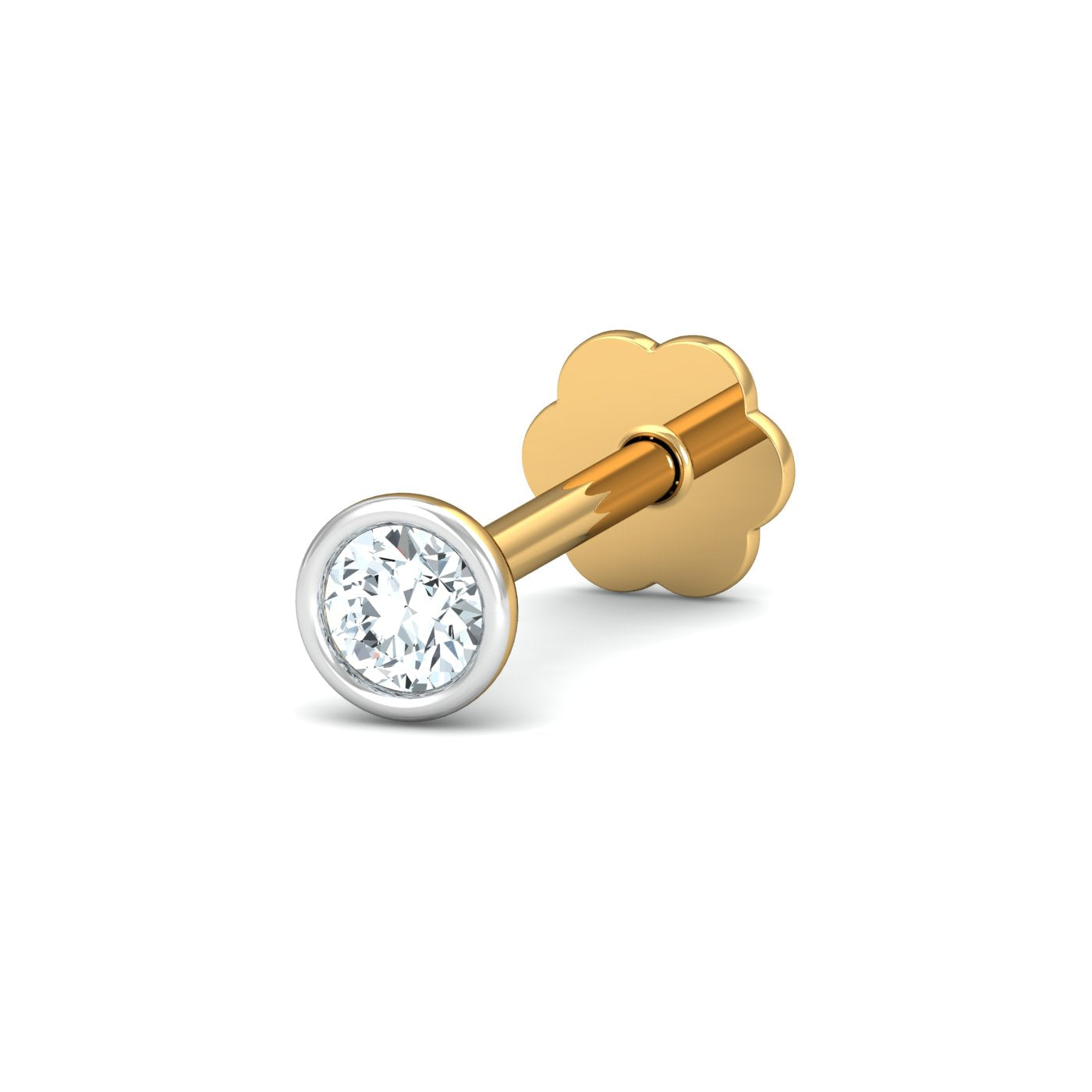 Bezel 5 Cent Nose Stud