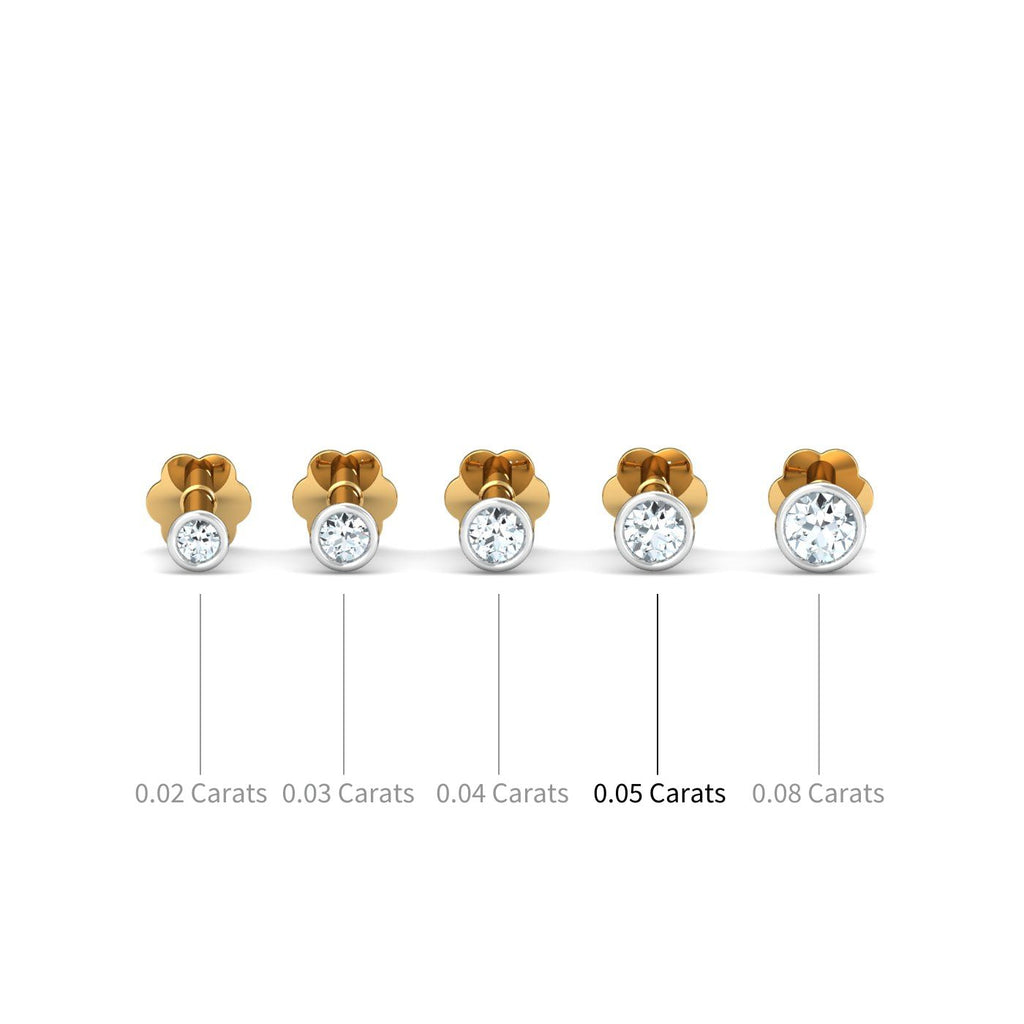 Bezel 5 Cent Nose Stud
