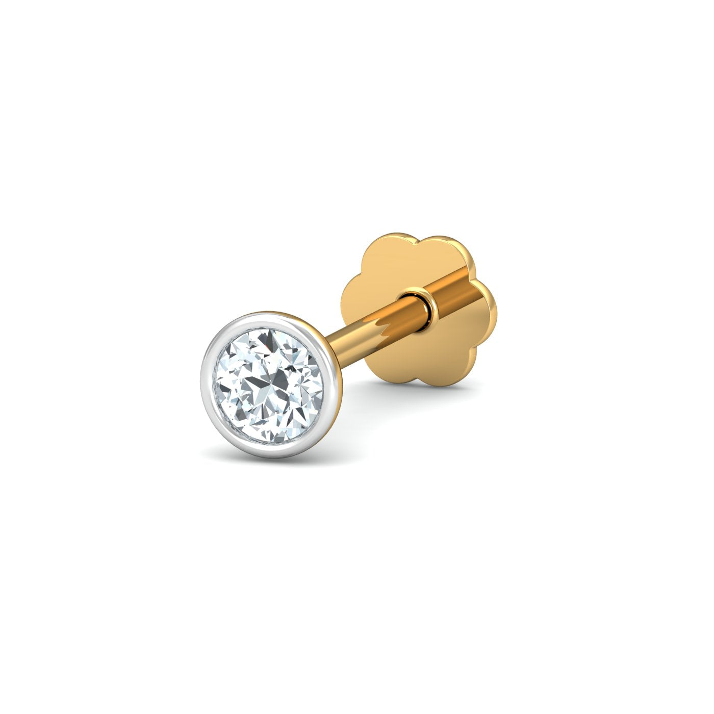 Bezel 8 Cent Nose Stud