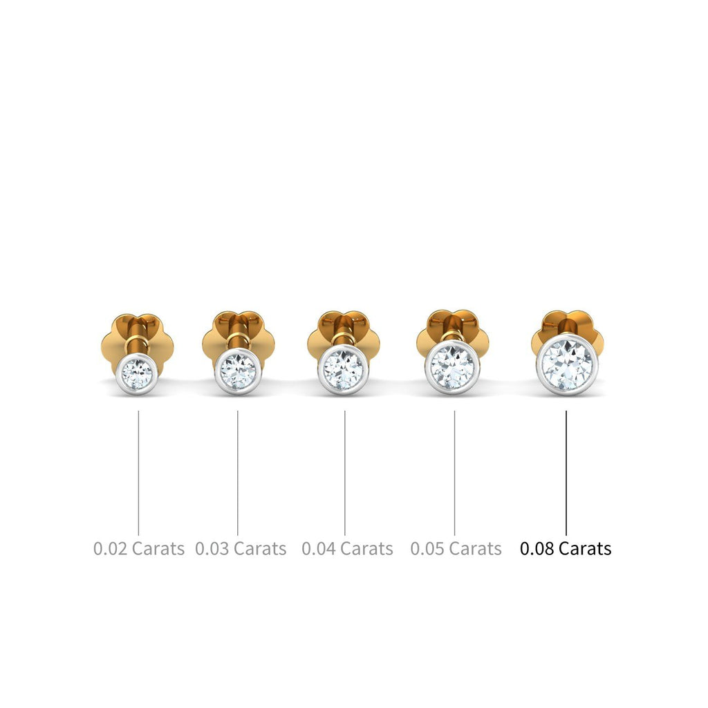 Bezel 8 Cent Nose Stud