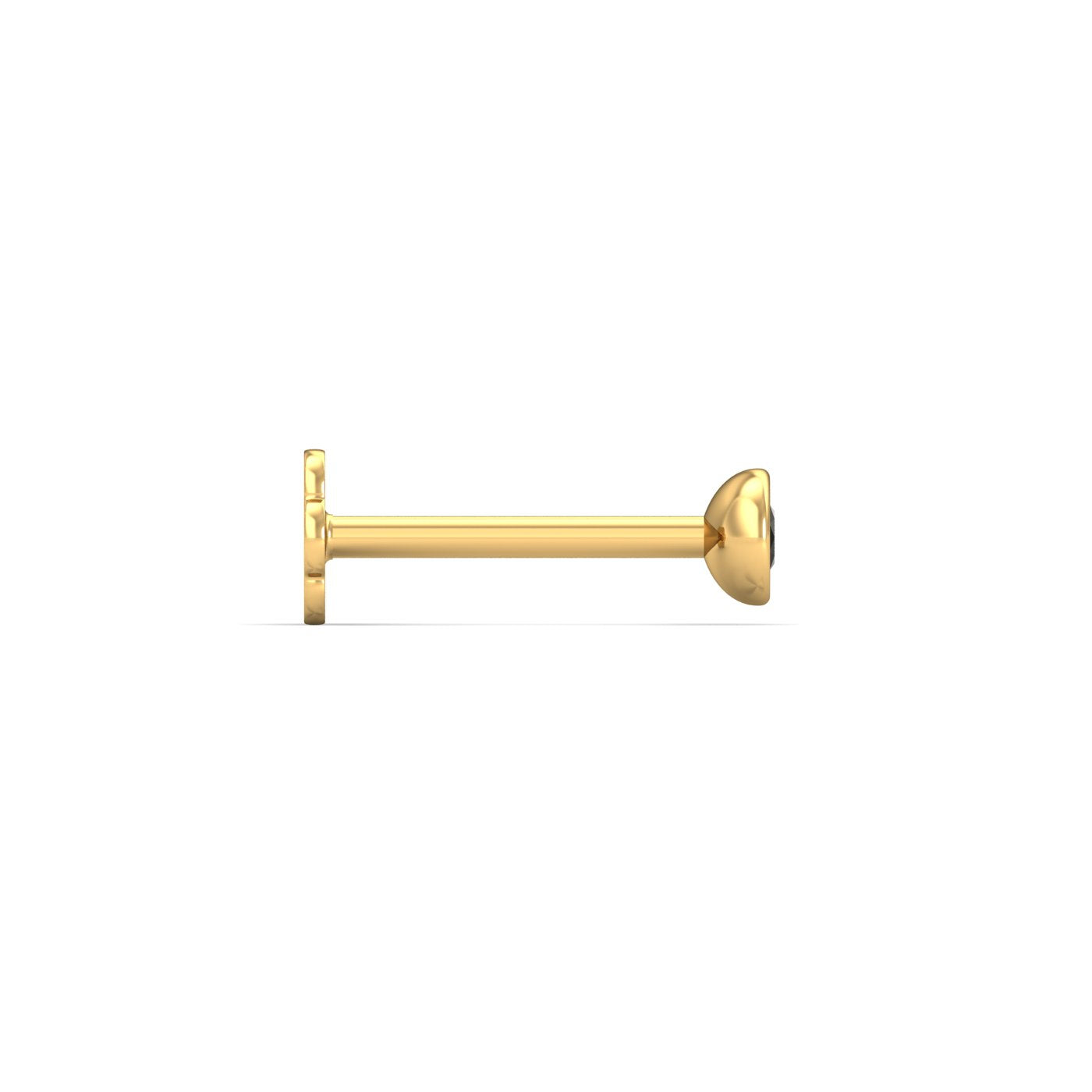 Bezel Black Diamond Nose Stud