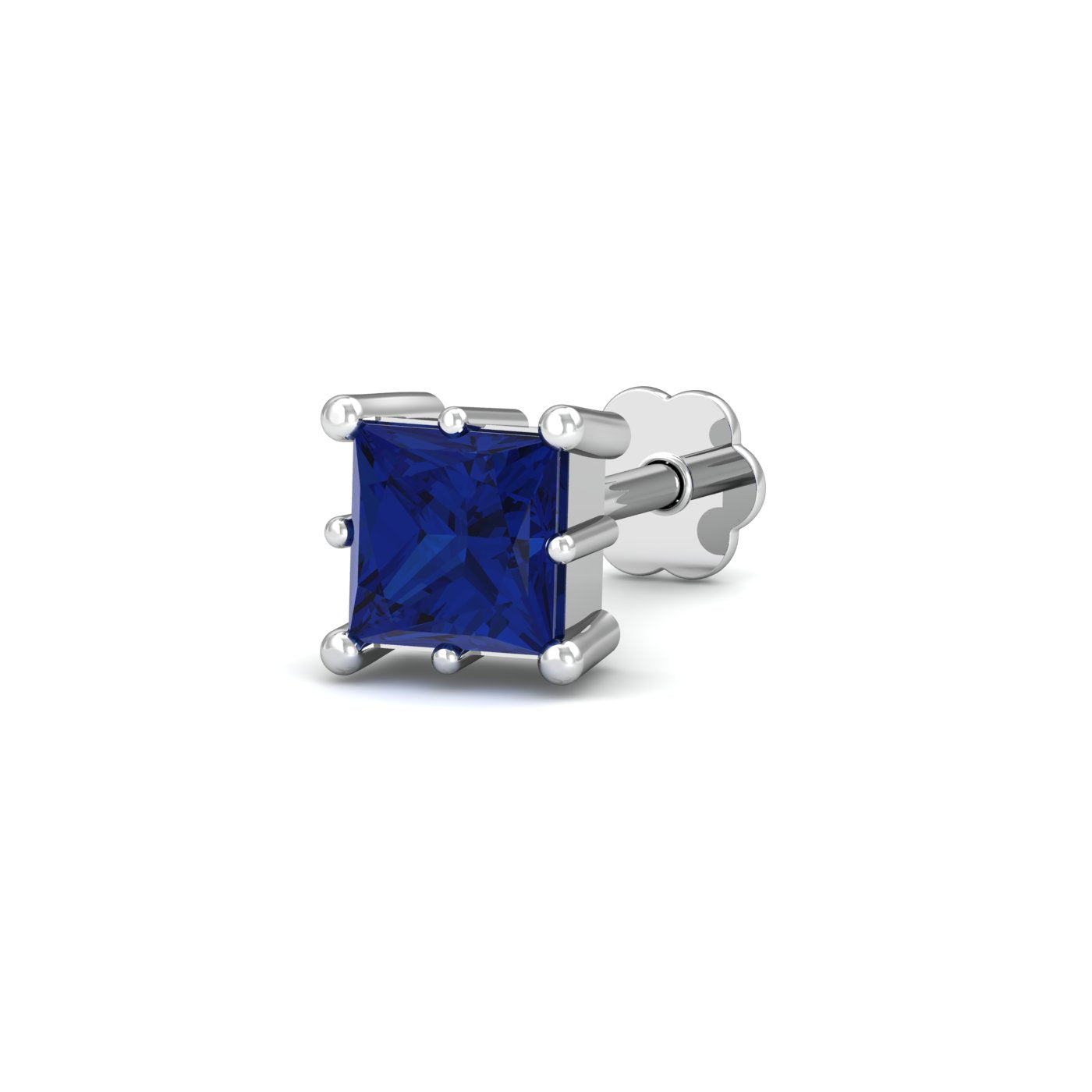 Parzva Blue Sapphire Nose Stud