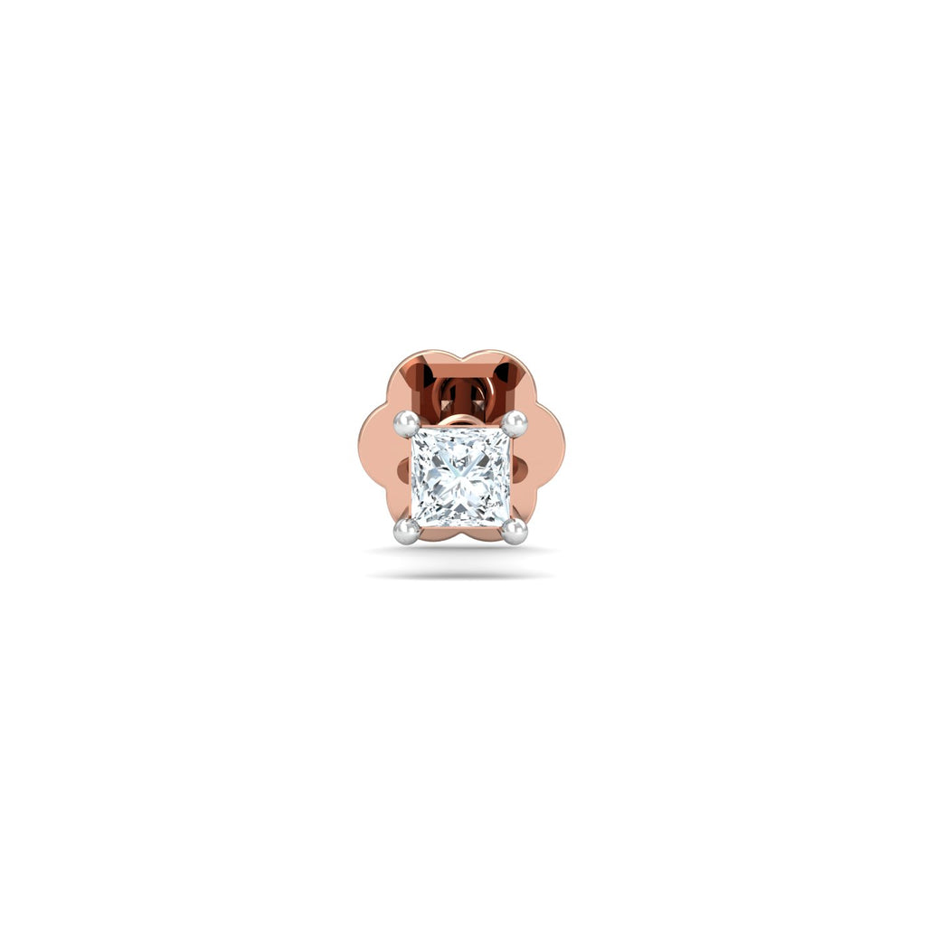Tiny Square Diamond Nose Stud