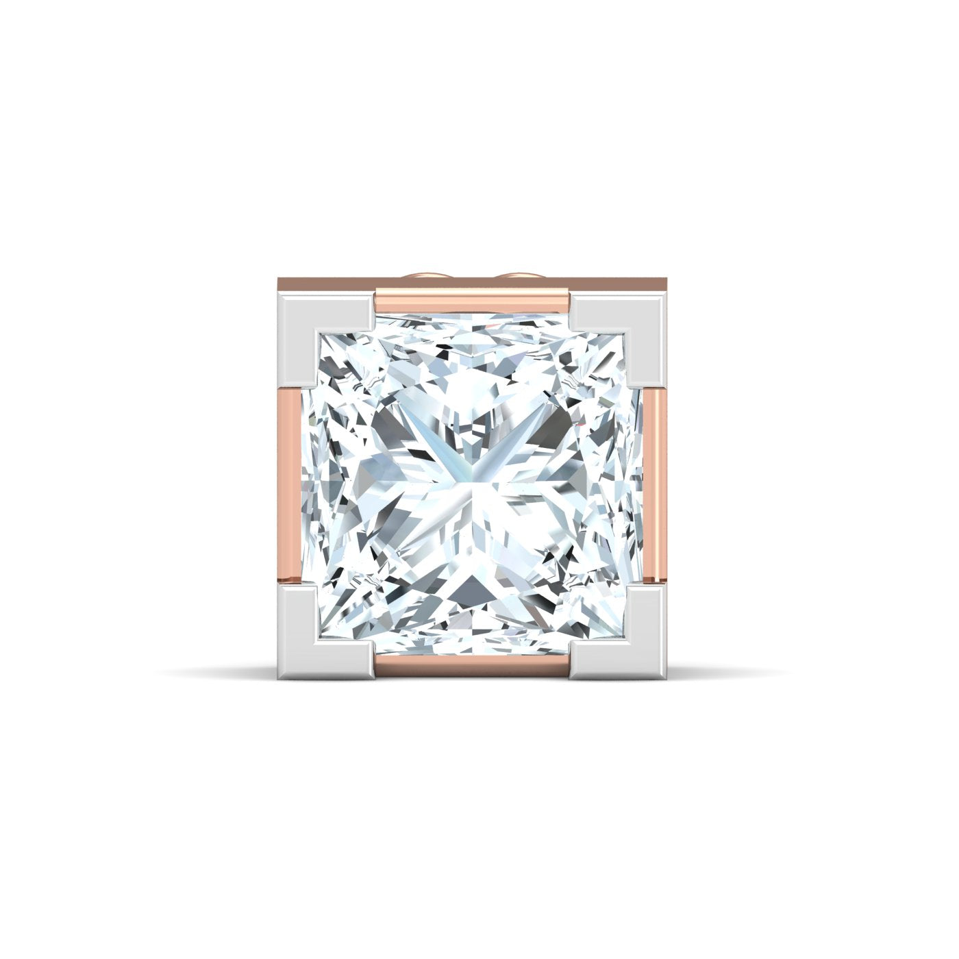 0.34 ct. Princess Solitaire Nose Stud
