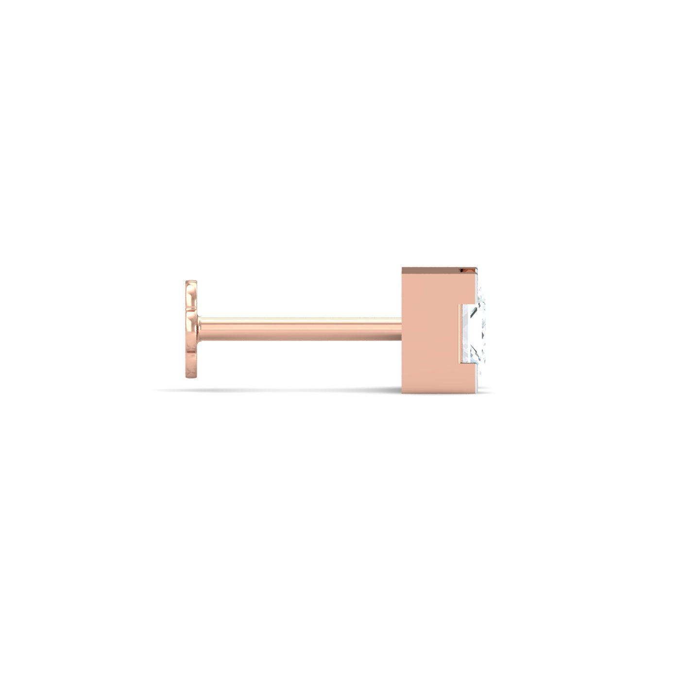 0.34 ct. Princess Solitaire Nose Stud